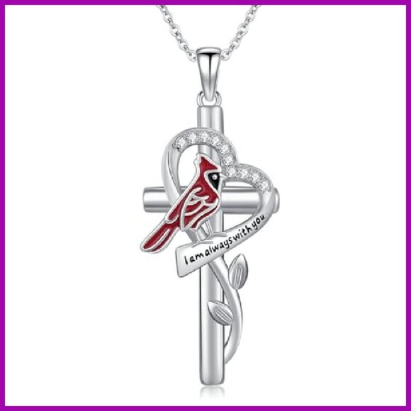 Sterling Silver Cross Pendant Necklace 18 Inch Chain Religious Gift - Picture 2 of 7